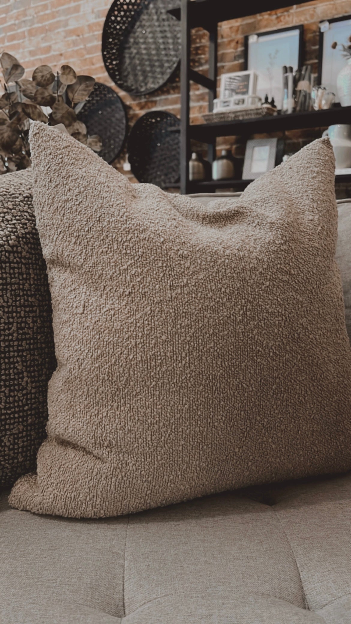 Boucle Tan Pillow