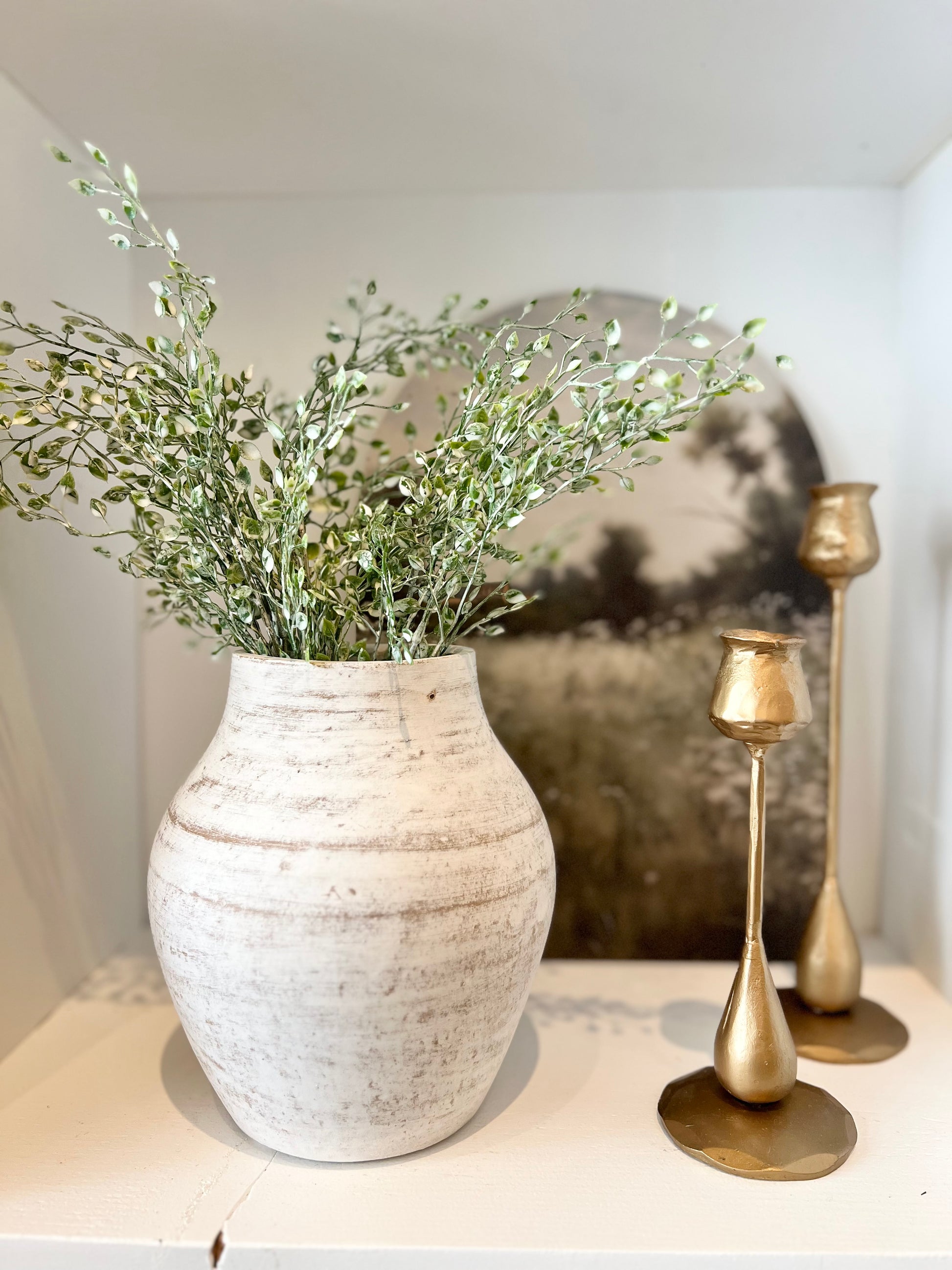 White Terra Cotta Vase