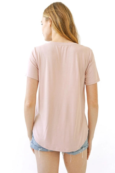 Modal Tee In Blush