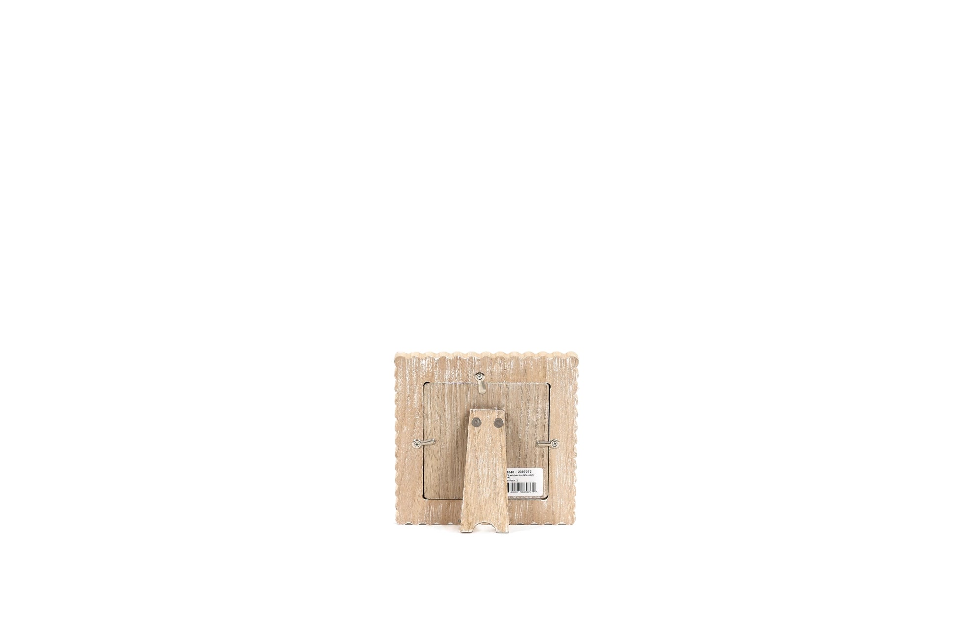 Ivory Scalloped Wood Frame