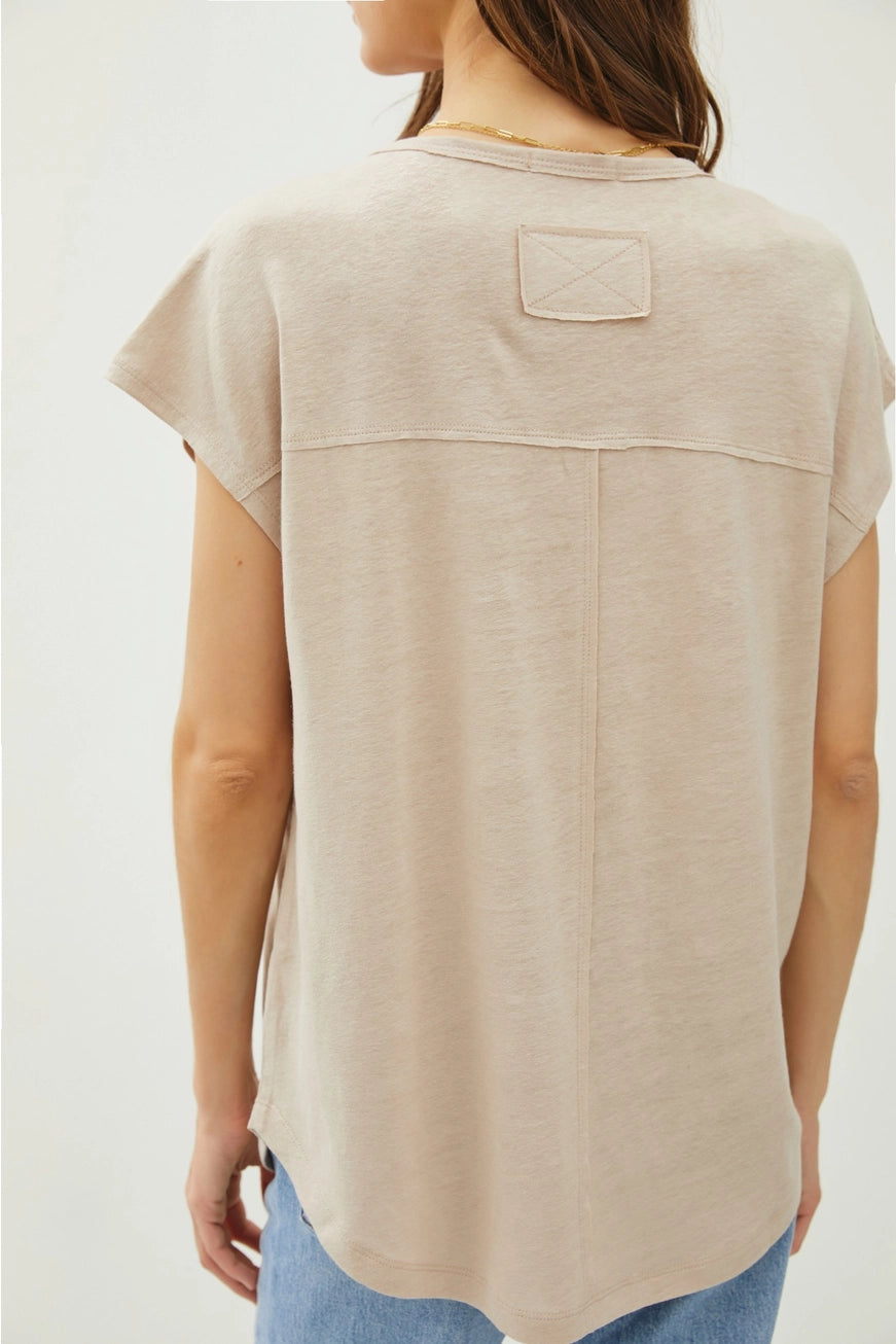 Linen T In Oatmeal