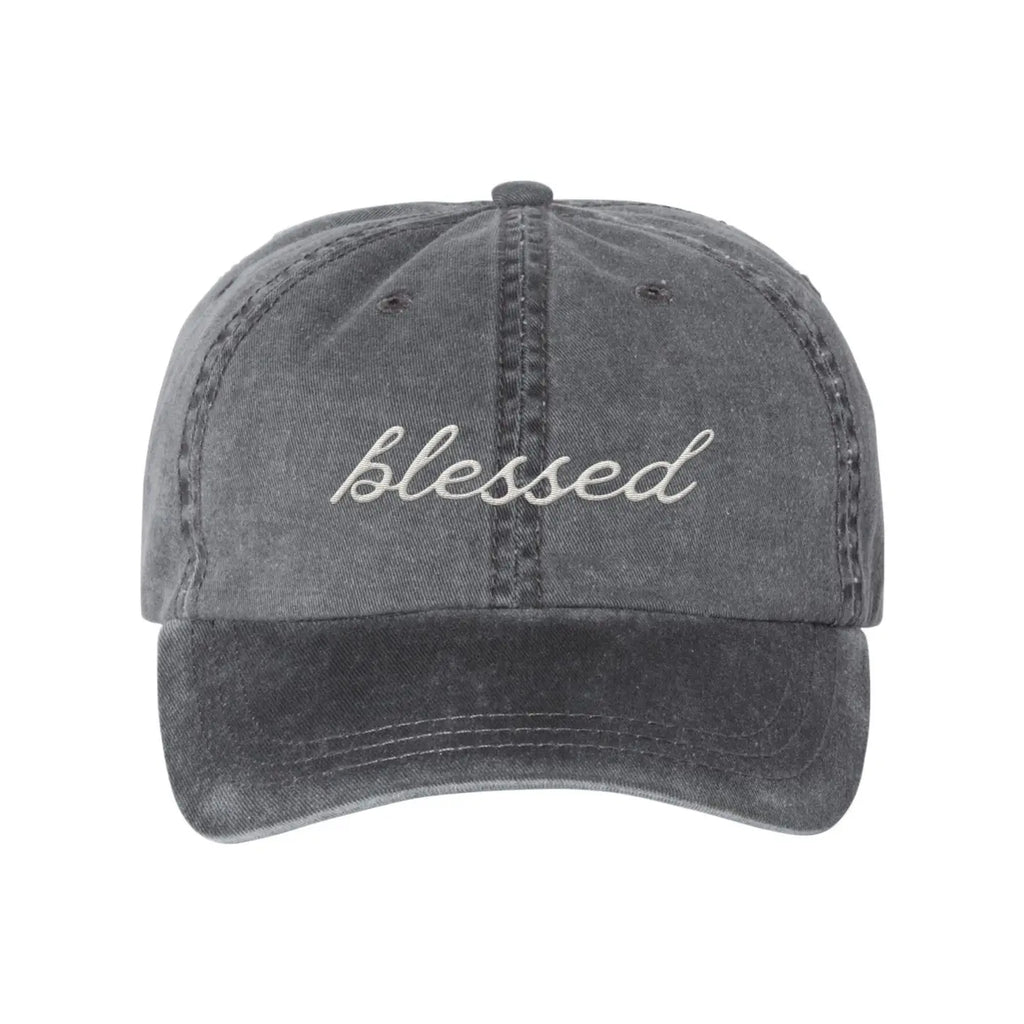 Blessed Embroidery Washed Hat