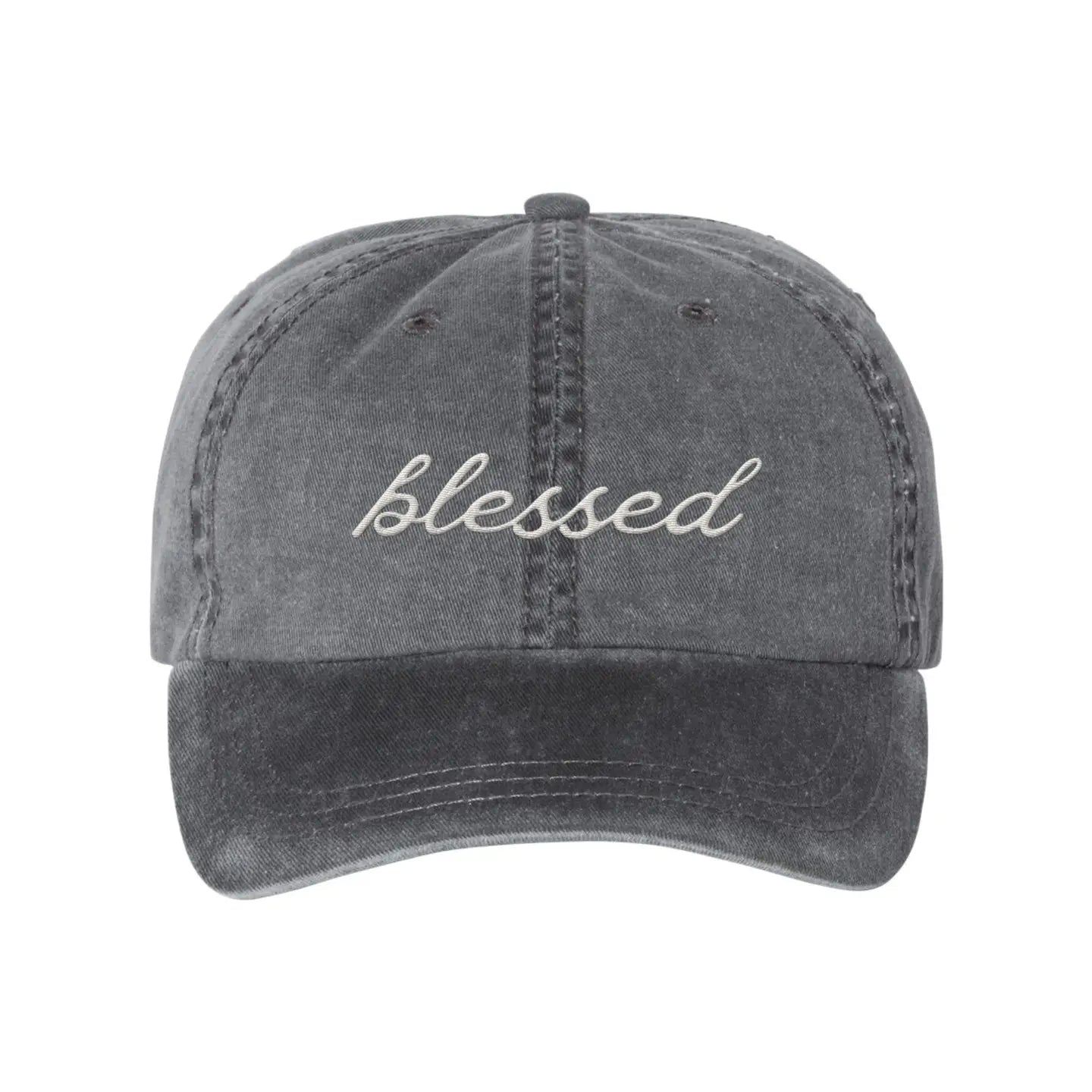 Blessed Embroidery Washed Hat
