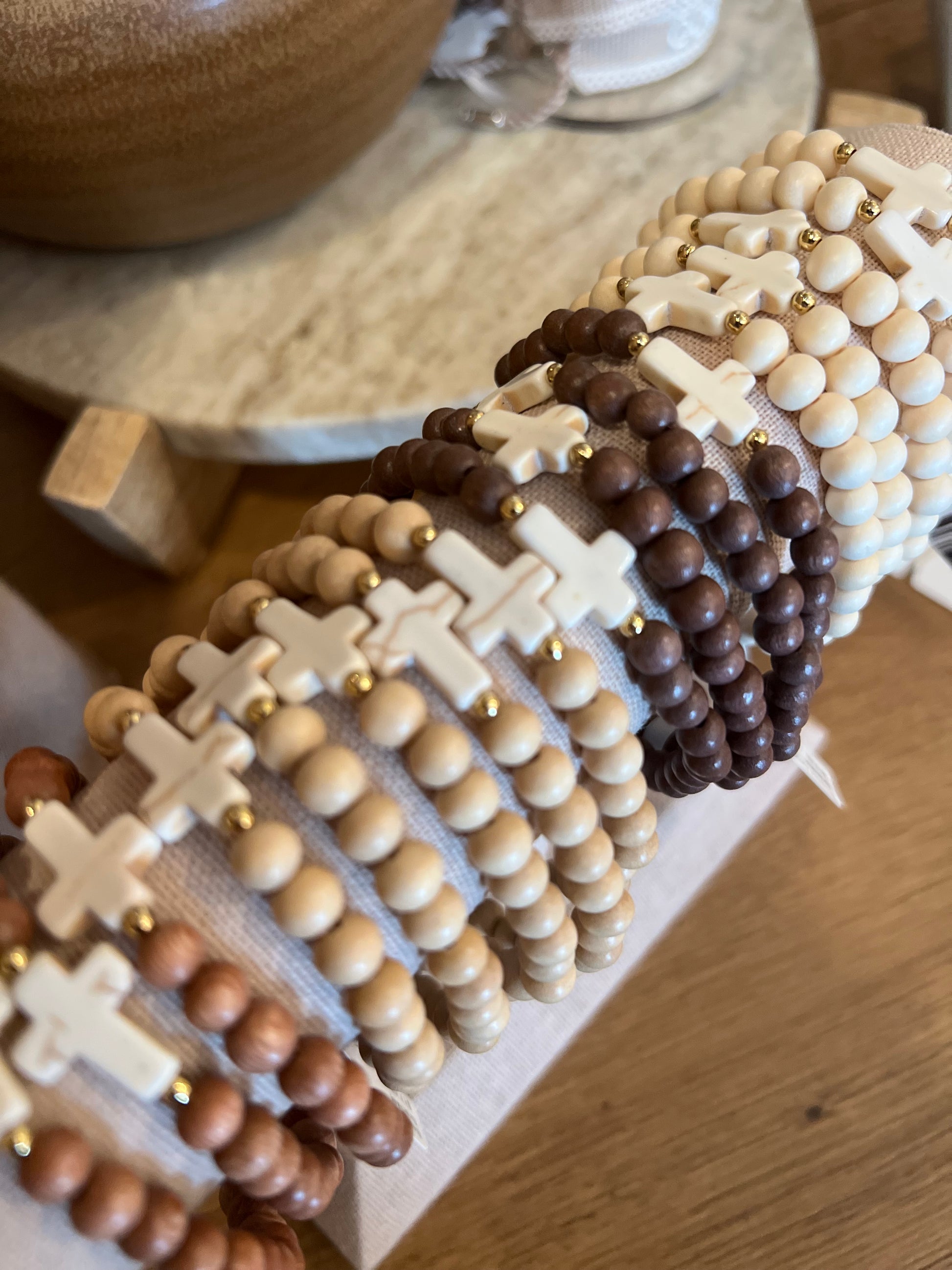 Beaded Cross Bracelet