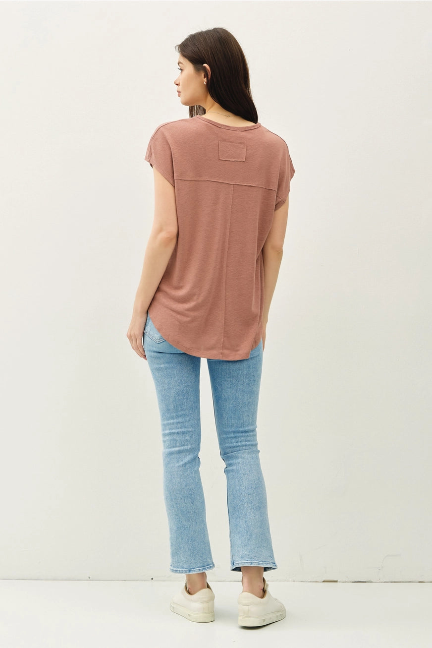 Linen T In Hazelnut