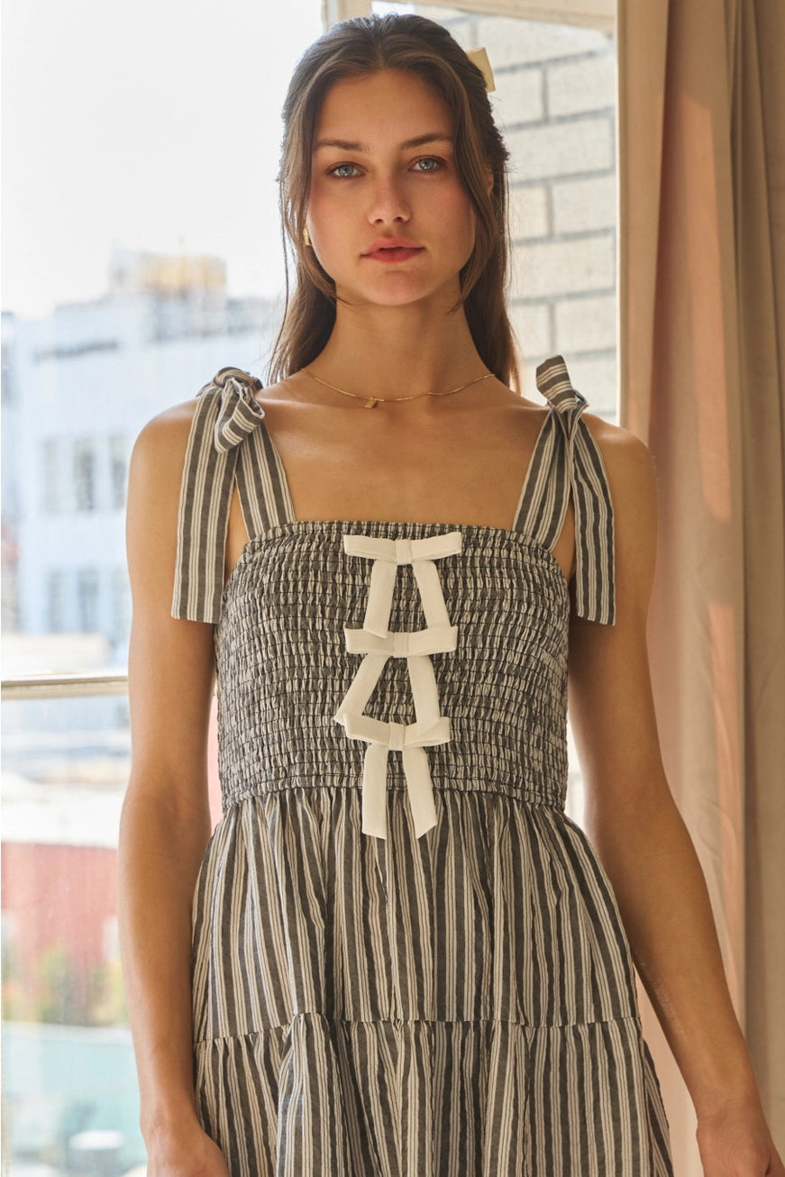 Black Striped Dress