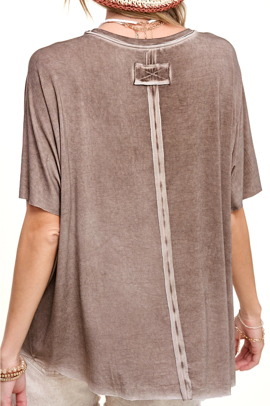 Dolman Sleeve Mocha Top