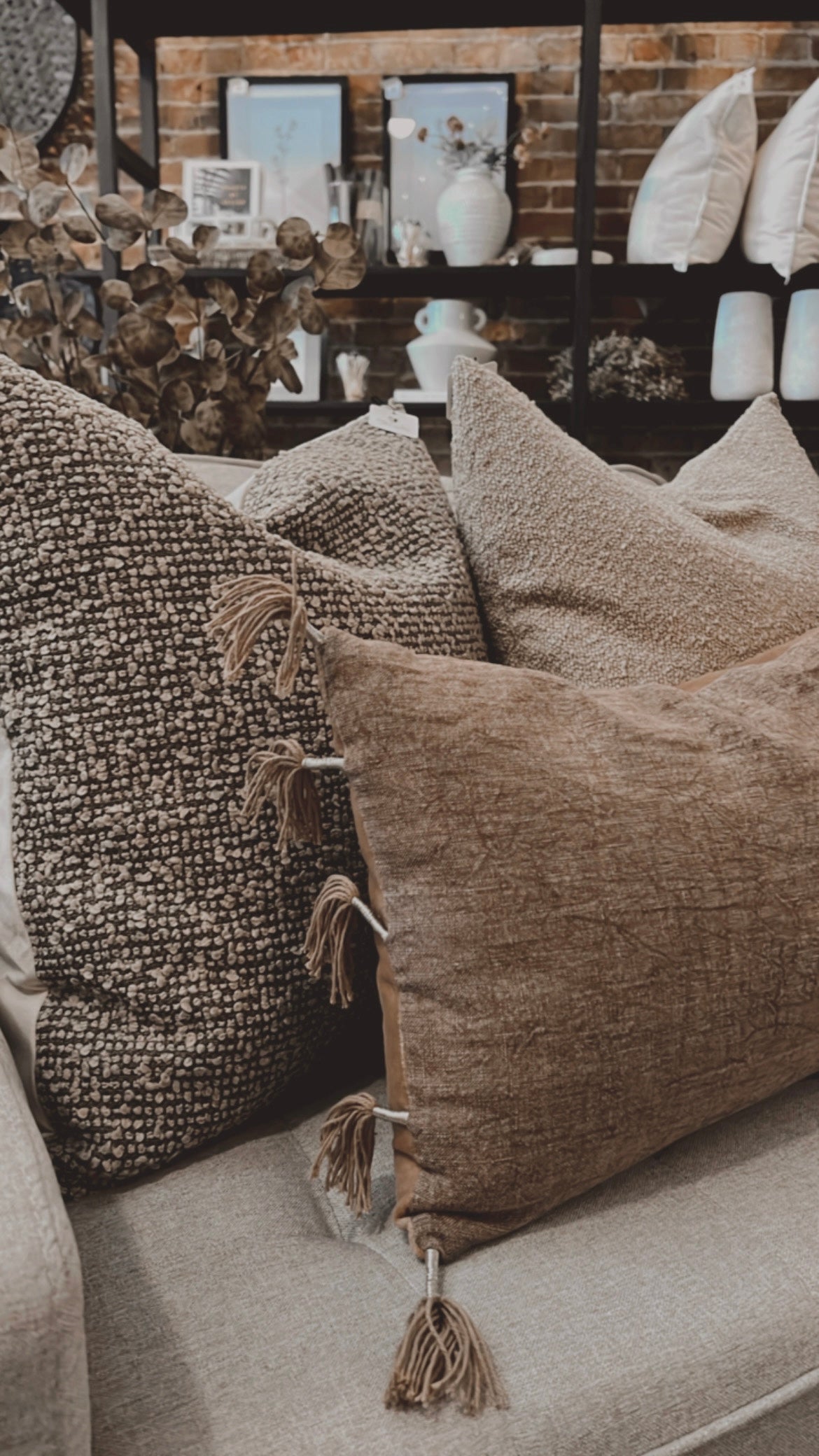 Boucle Tan Pillow