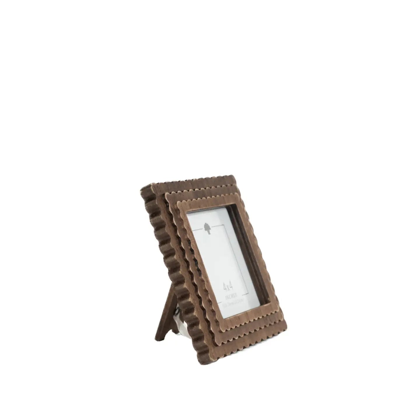 Expresso Scalloped Wood Frame