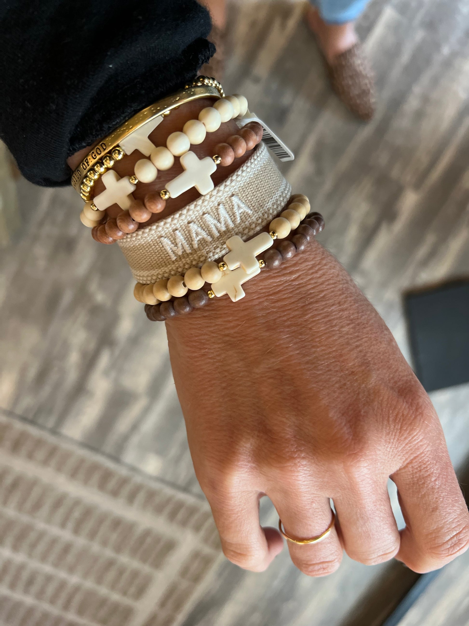 Beaded Cross Bracelet