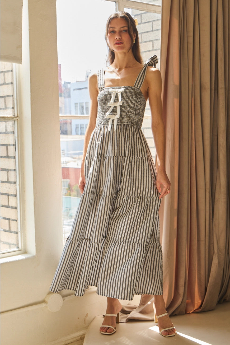 Black Striped Dress