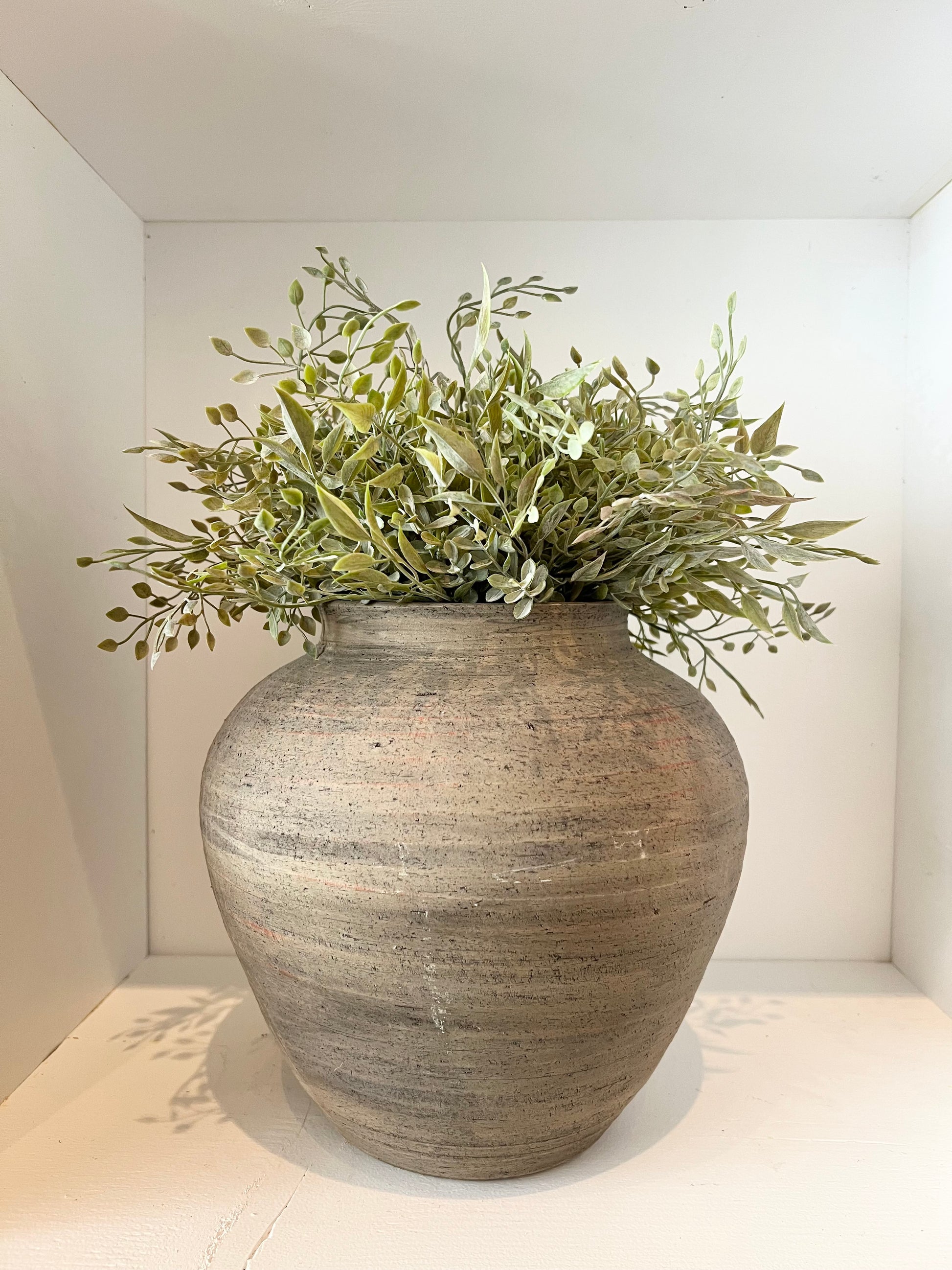 Natural Stipe Vase-Small