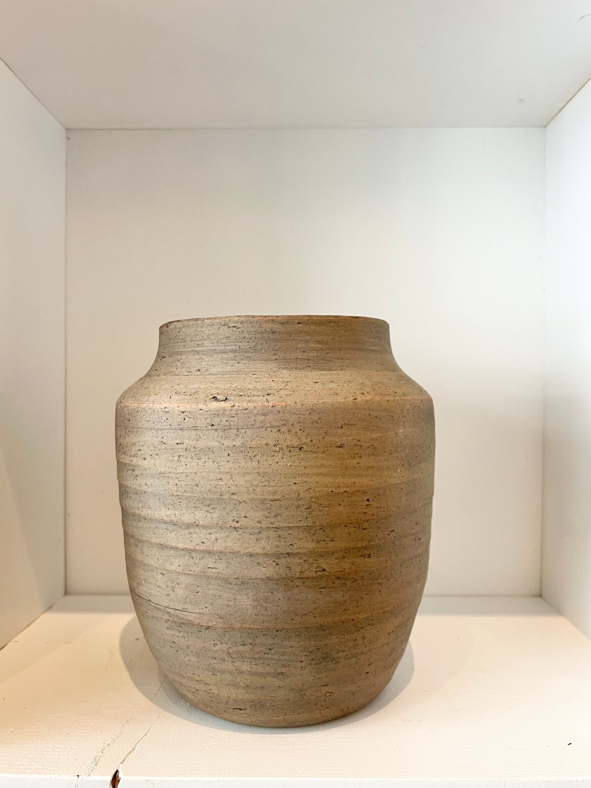 Natural Stipe Vase-Large