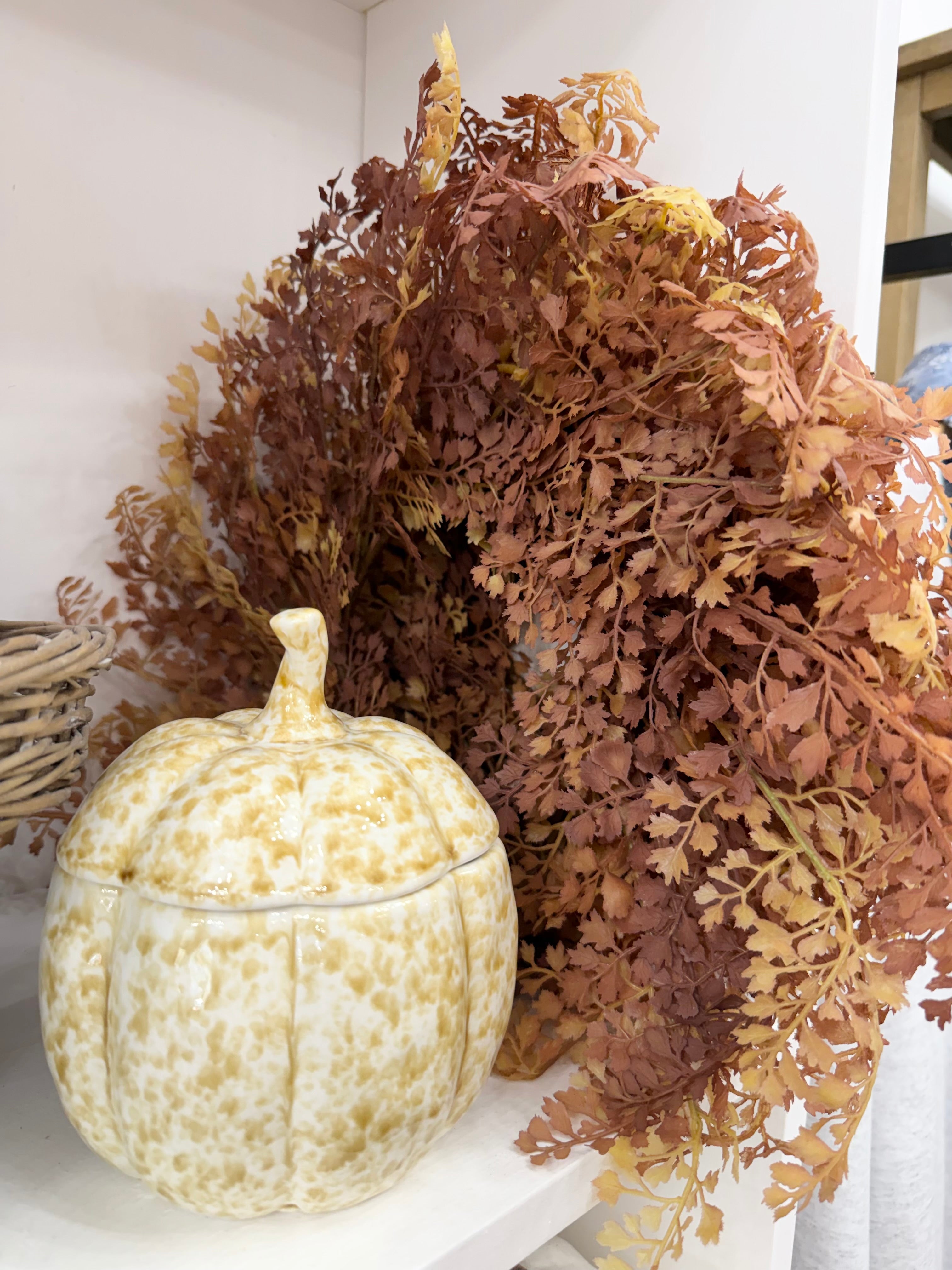 Stoneware Pumpkin Jar