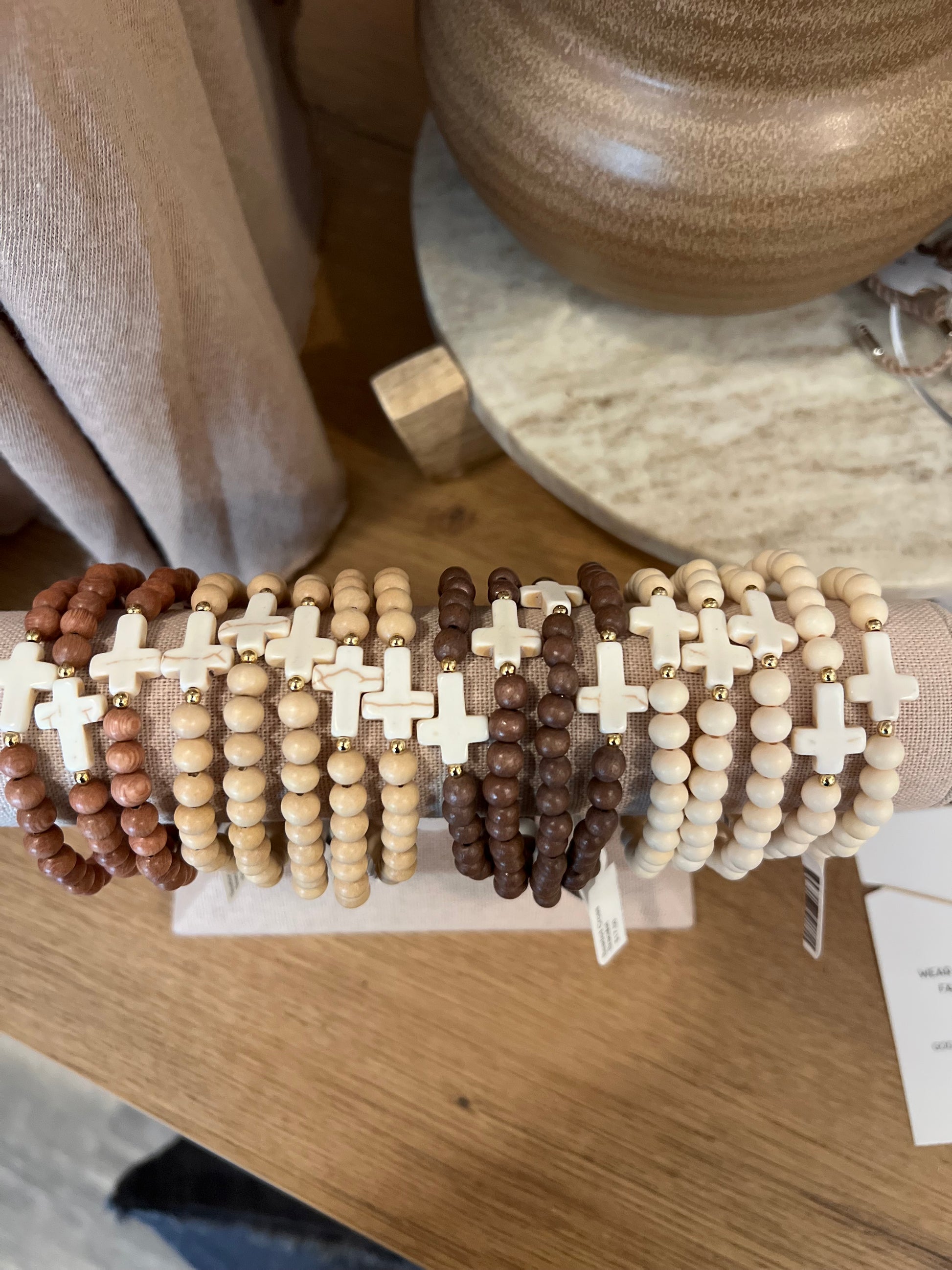 Beaded Cross Bracelet