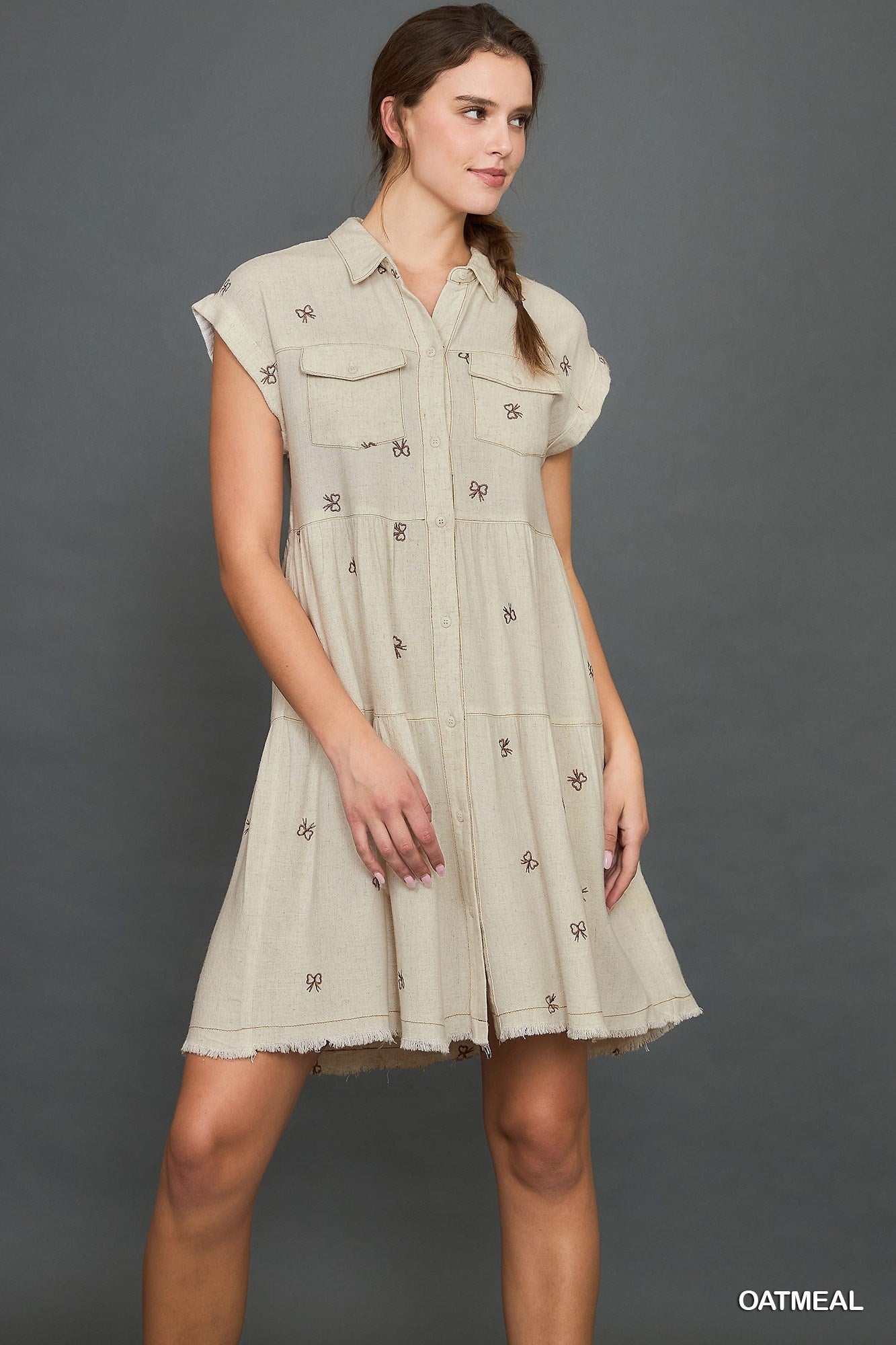 Linen Bow Dress