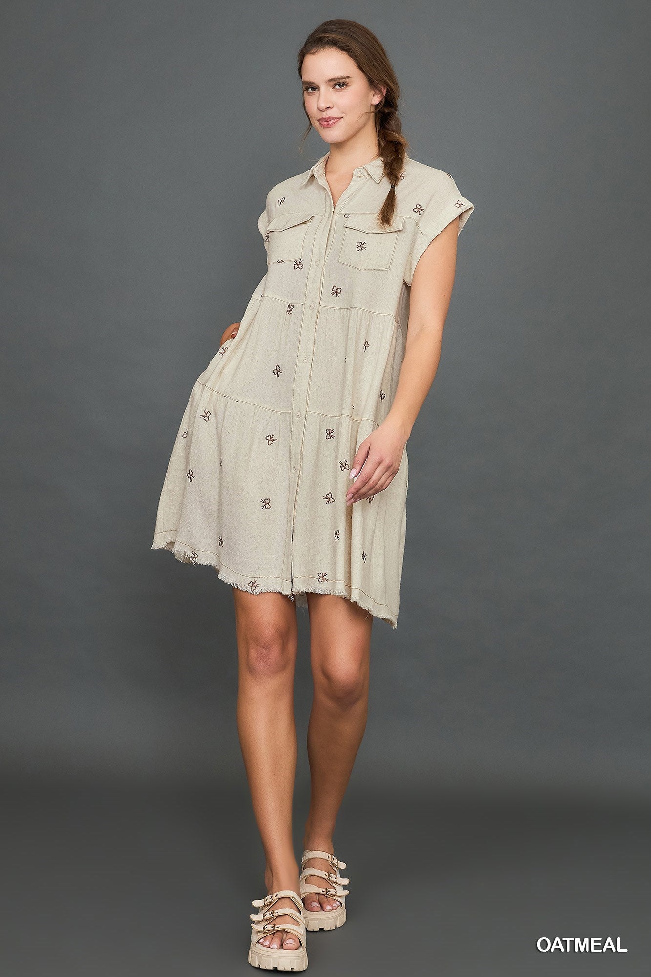 Linen Bow Dress