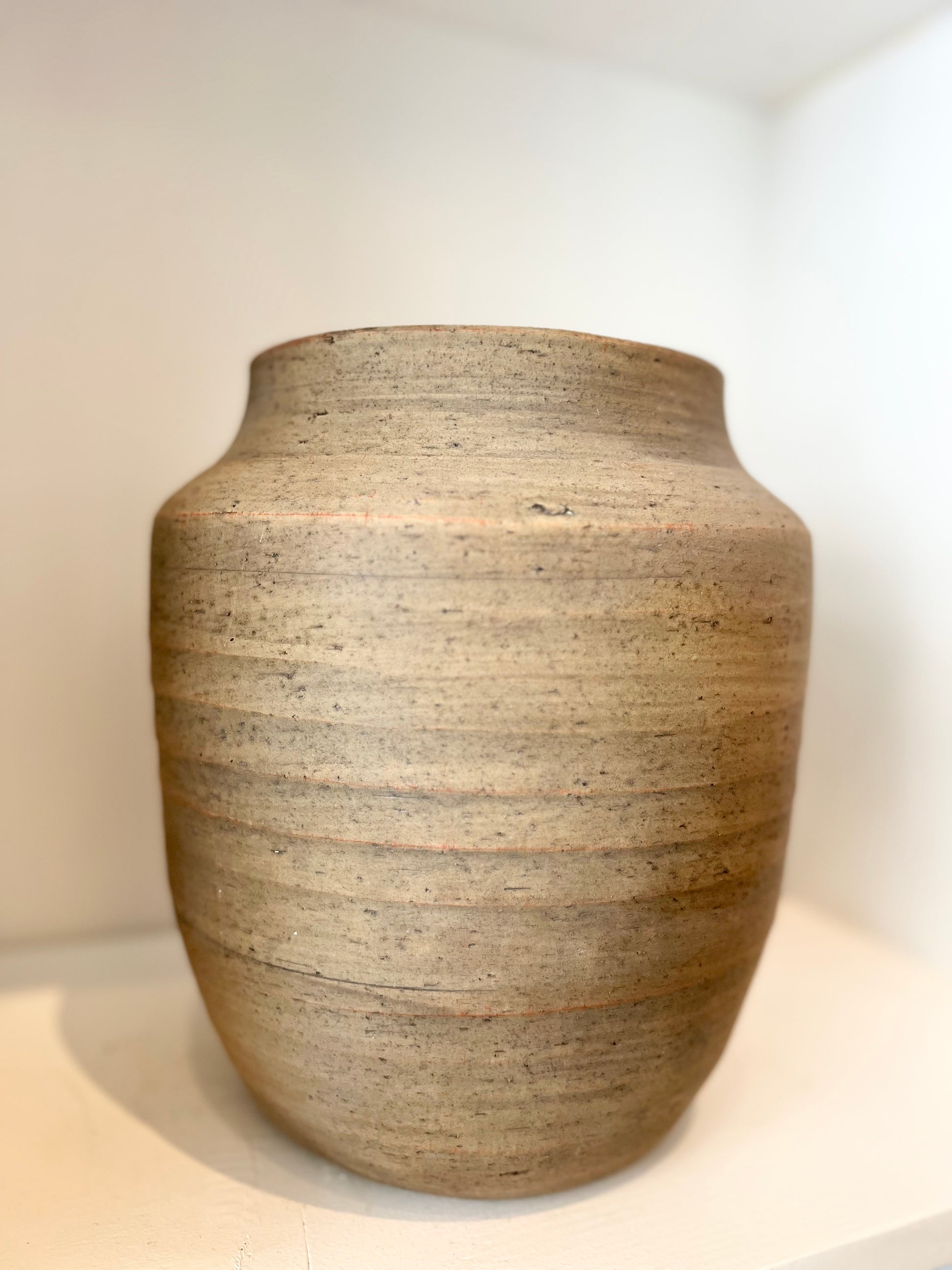 Natural Stipe Vase-Large