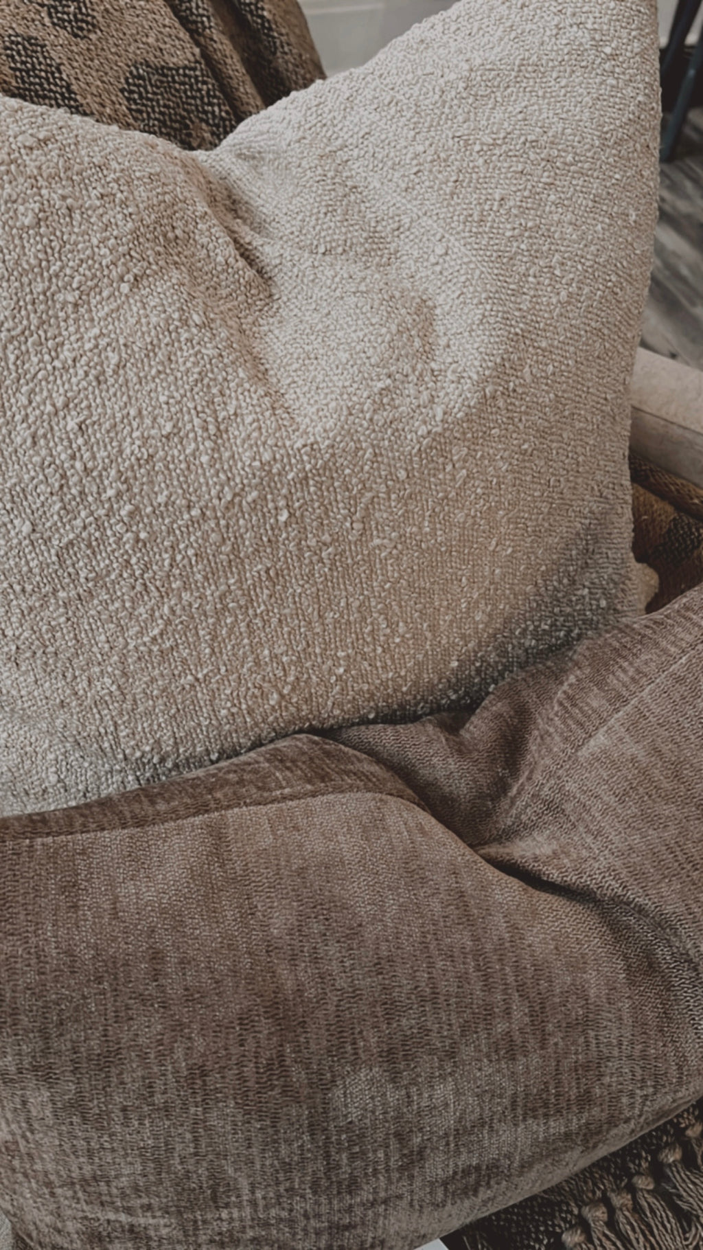 Boucle Tan Pillow