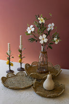 Scalloped Woven Seagrass Trays