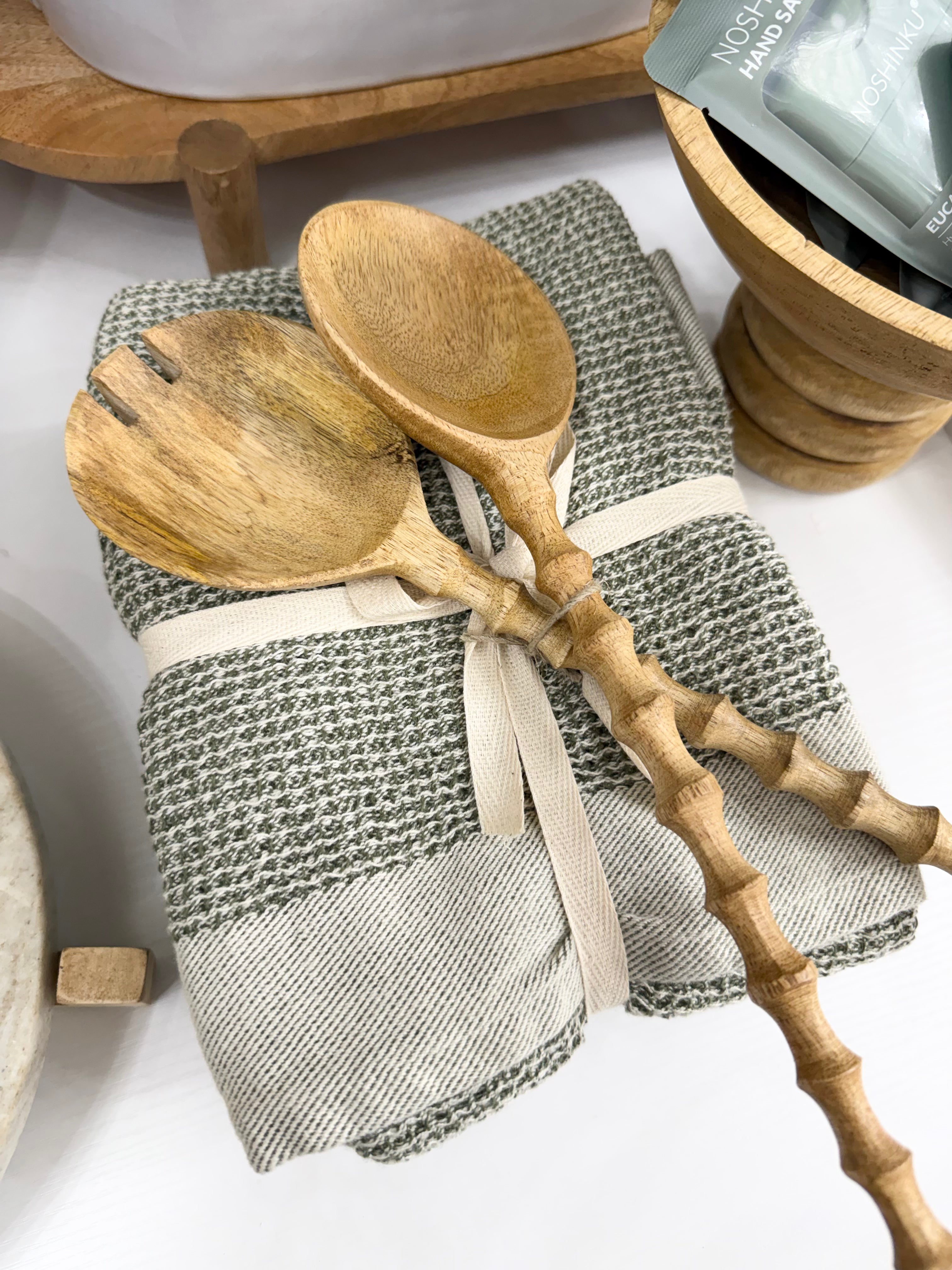 Mango Wood Salad Servers