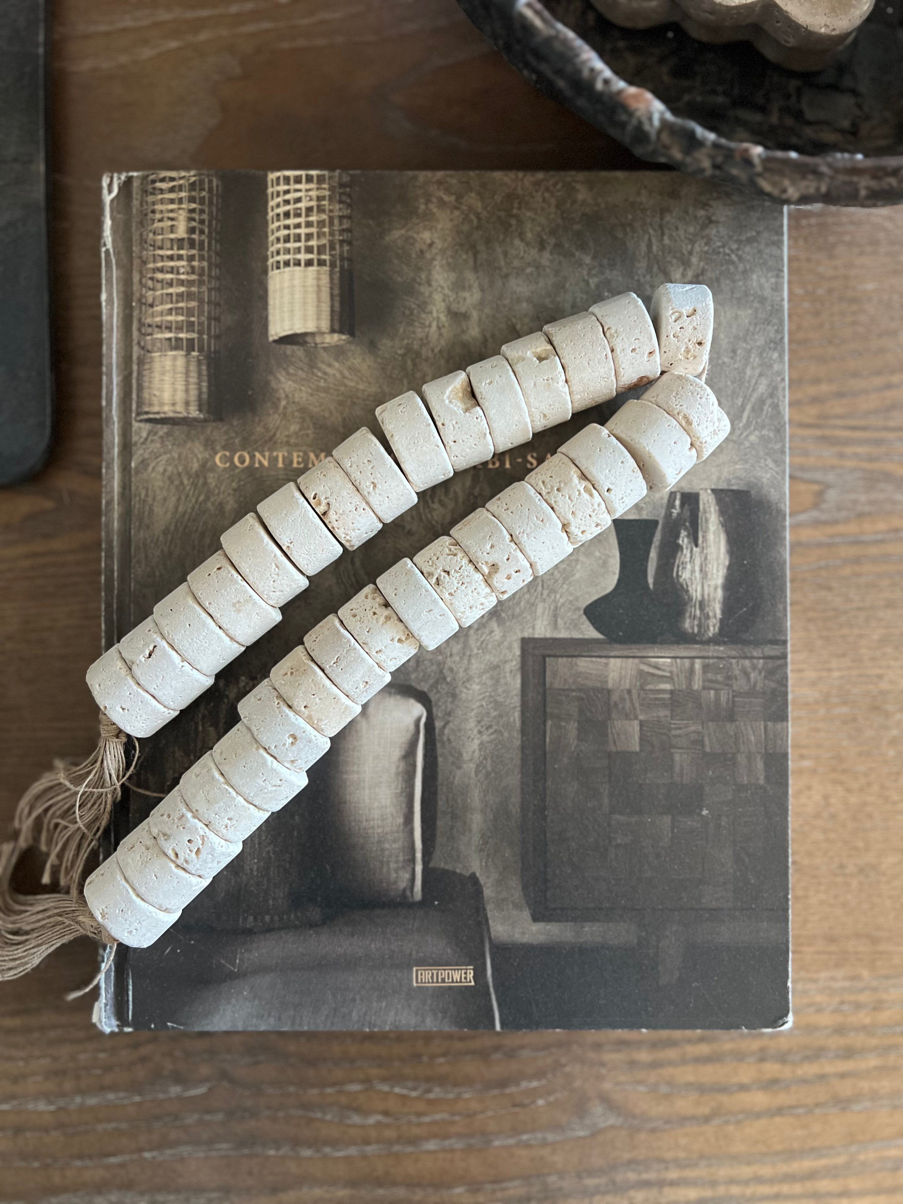 Round Travertine Beads