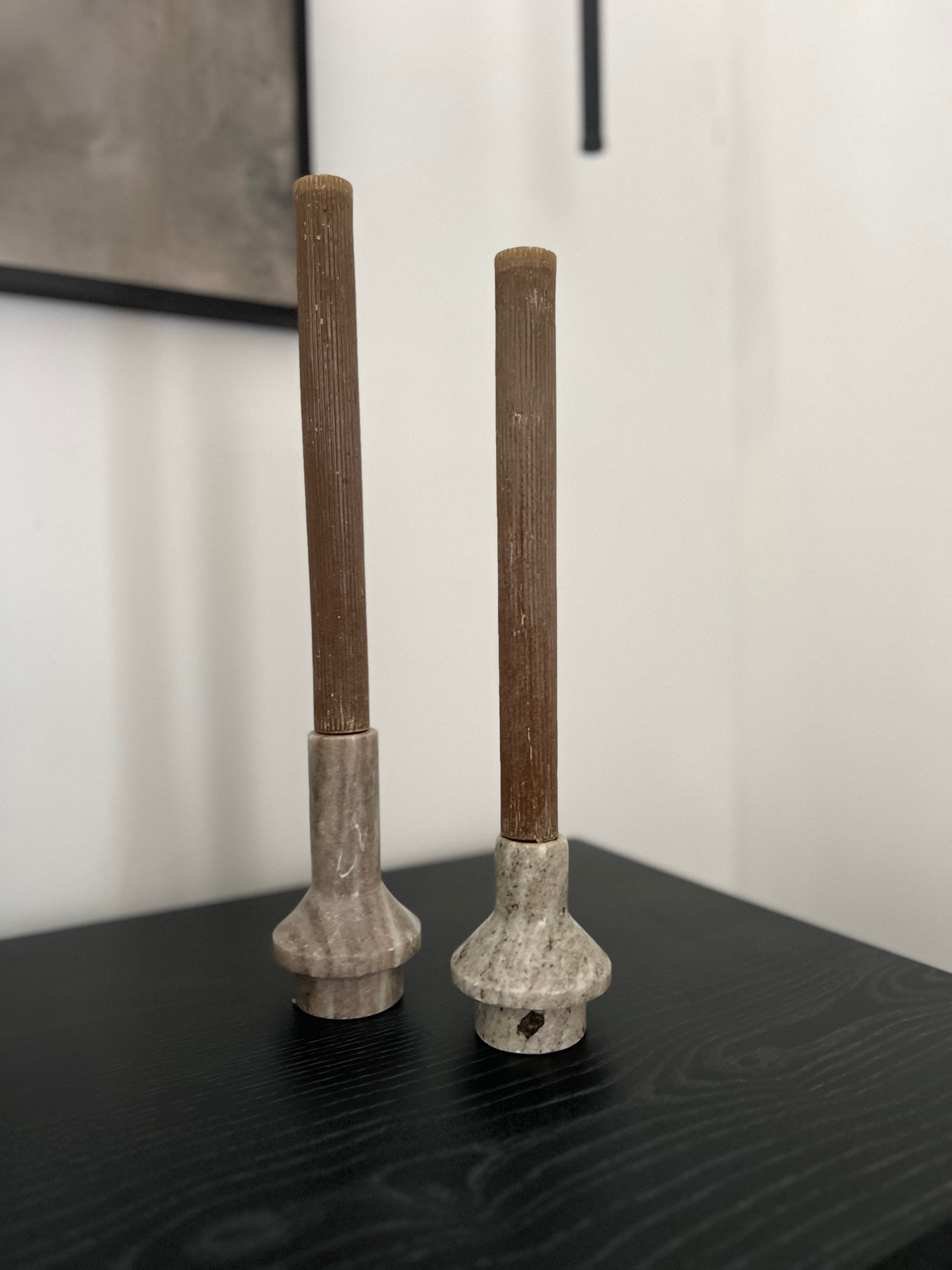 Marble Taper Holder Set