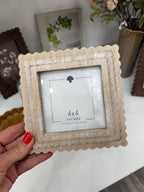 Expresso Scalloped Wood Frame