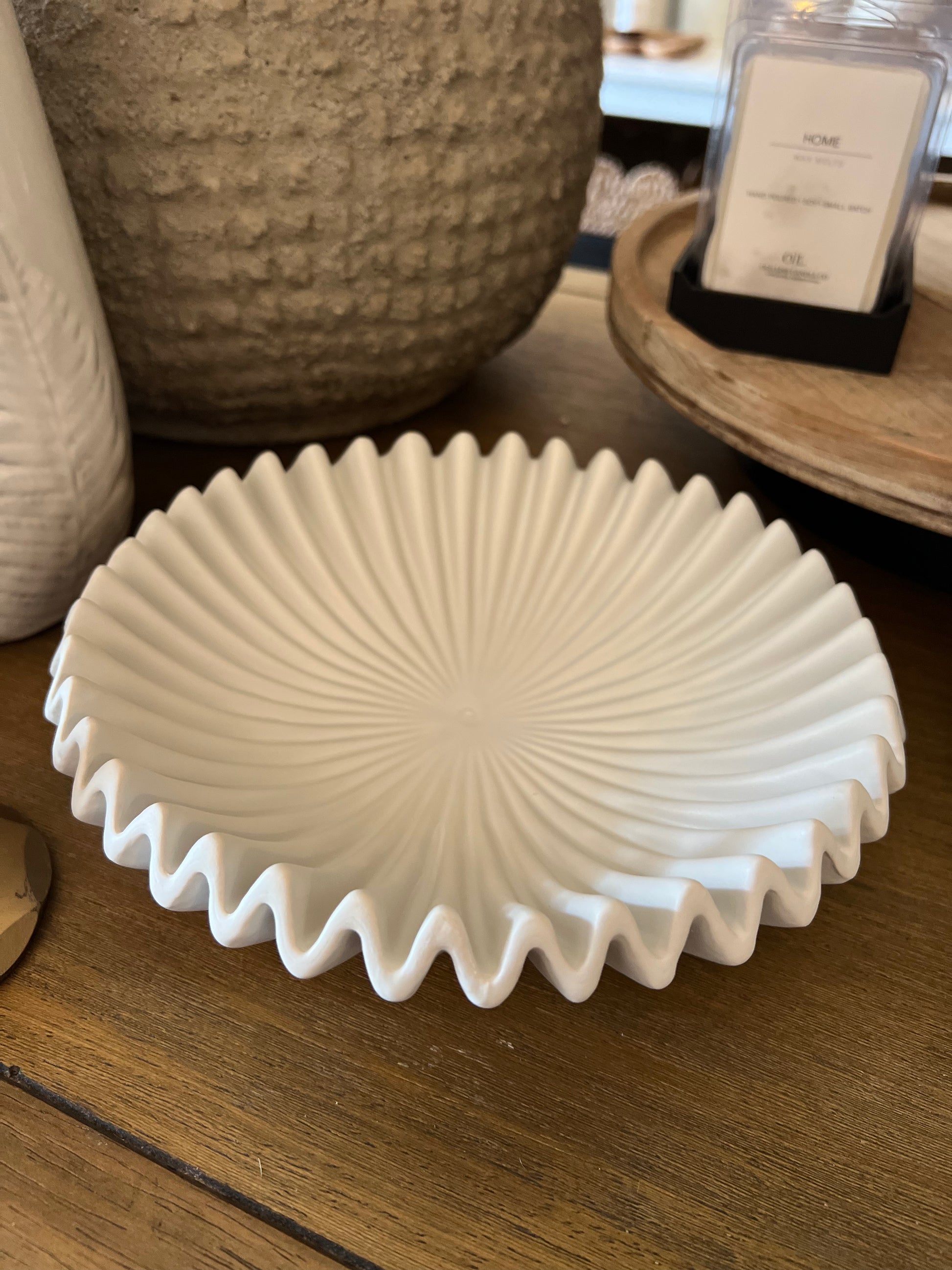 Pleated White Dish