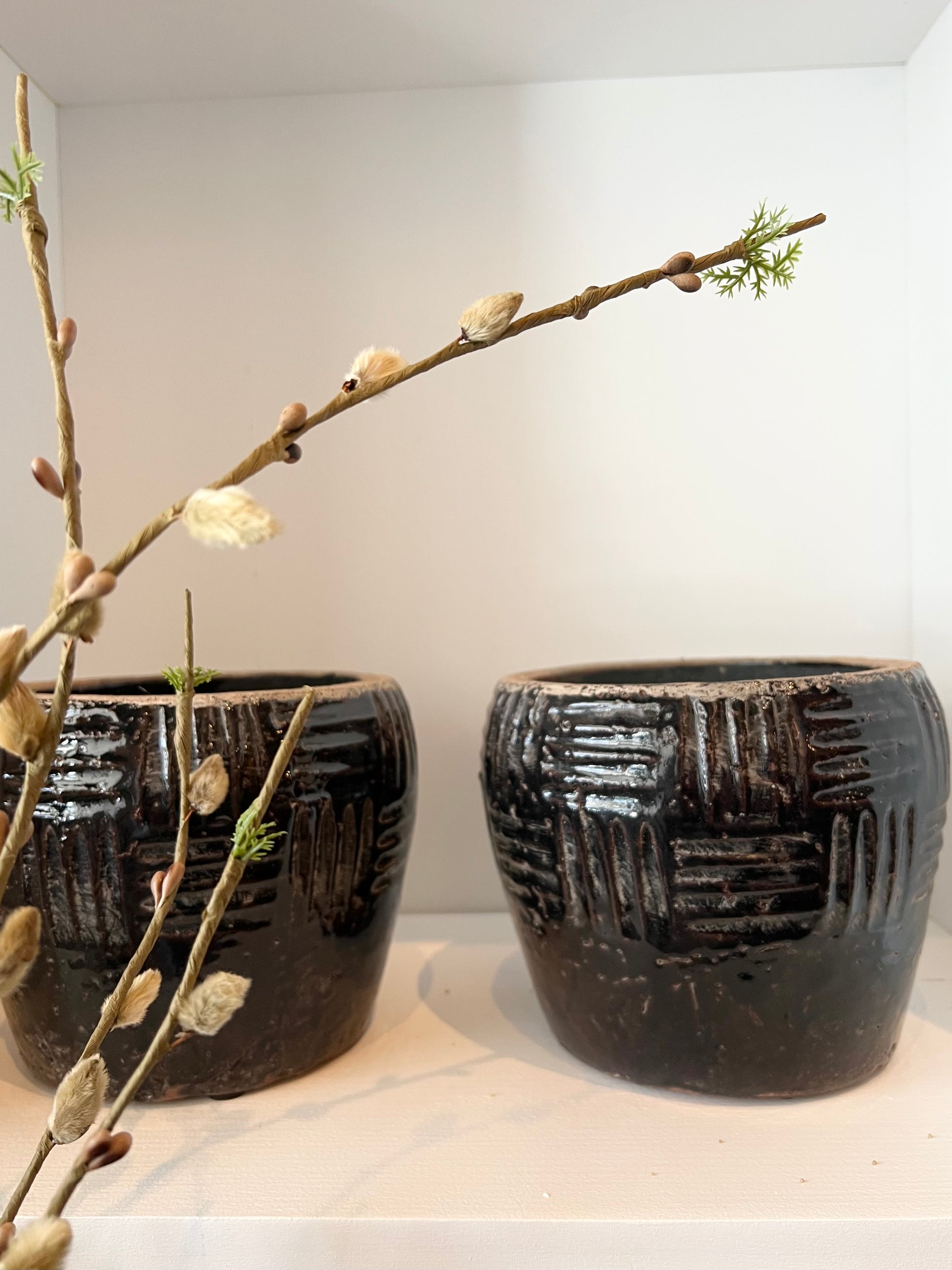 Textured Black Pot