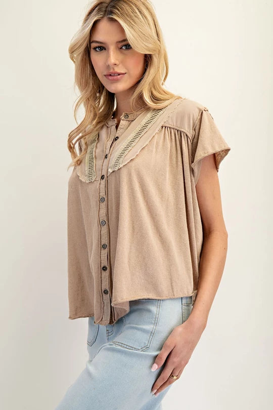 The Claire Top in Coco