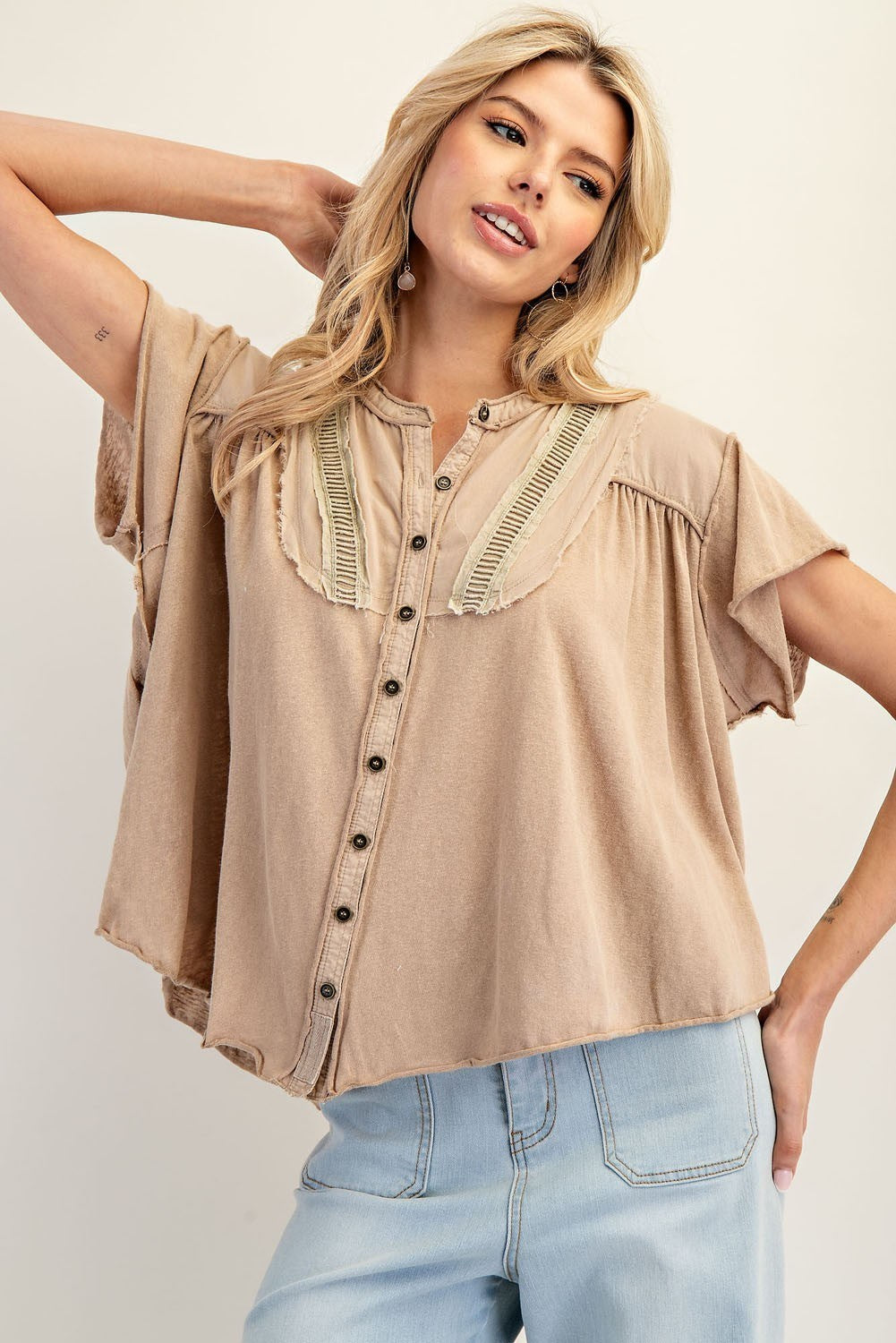 The Claire Top in Coco