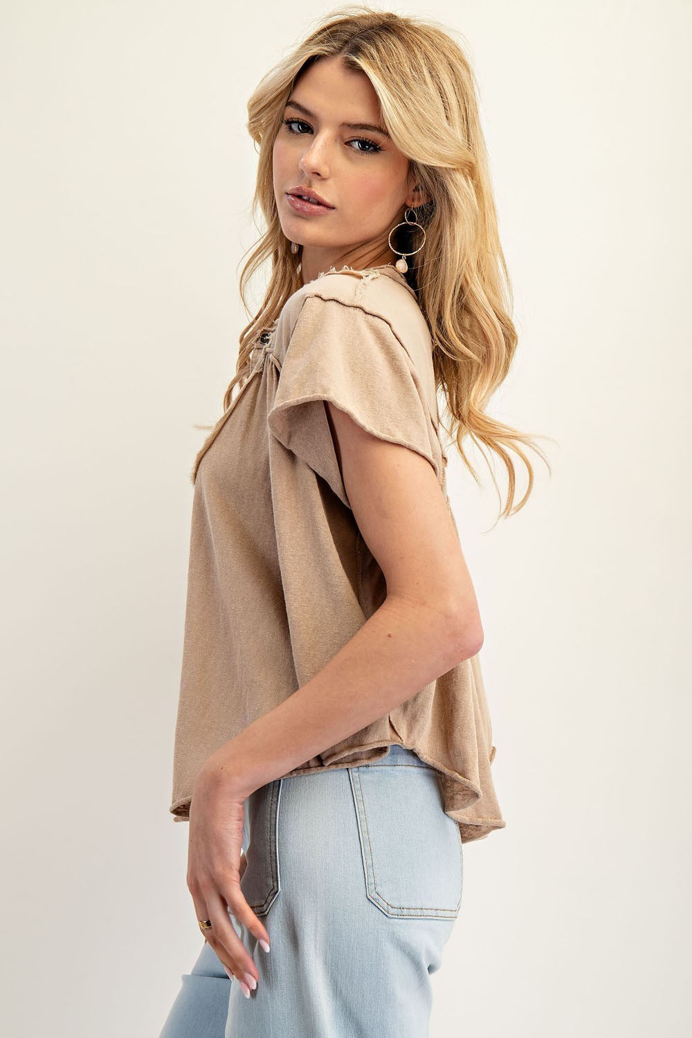 The Claire Top in Coco