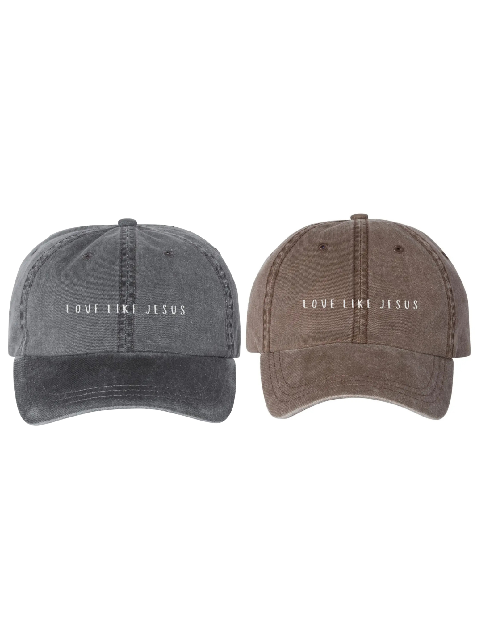 Love Like Jesus Embroidery Washed Hat