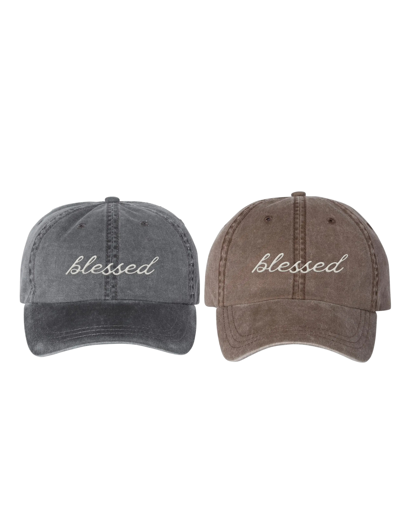 Blessed Embroidery Washed Hat