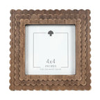 Expresso Scalloped Wood Frame