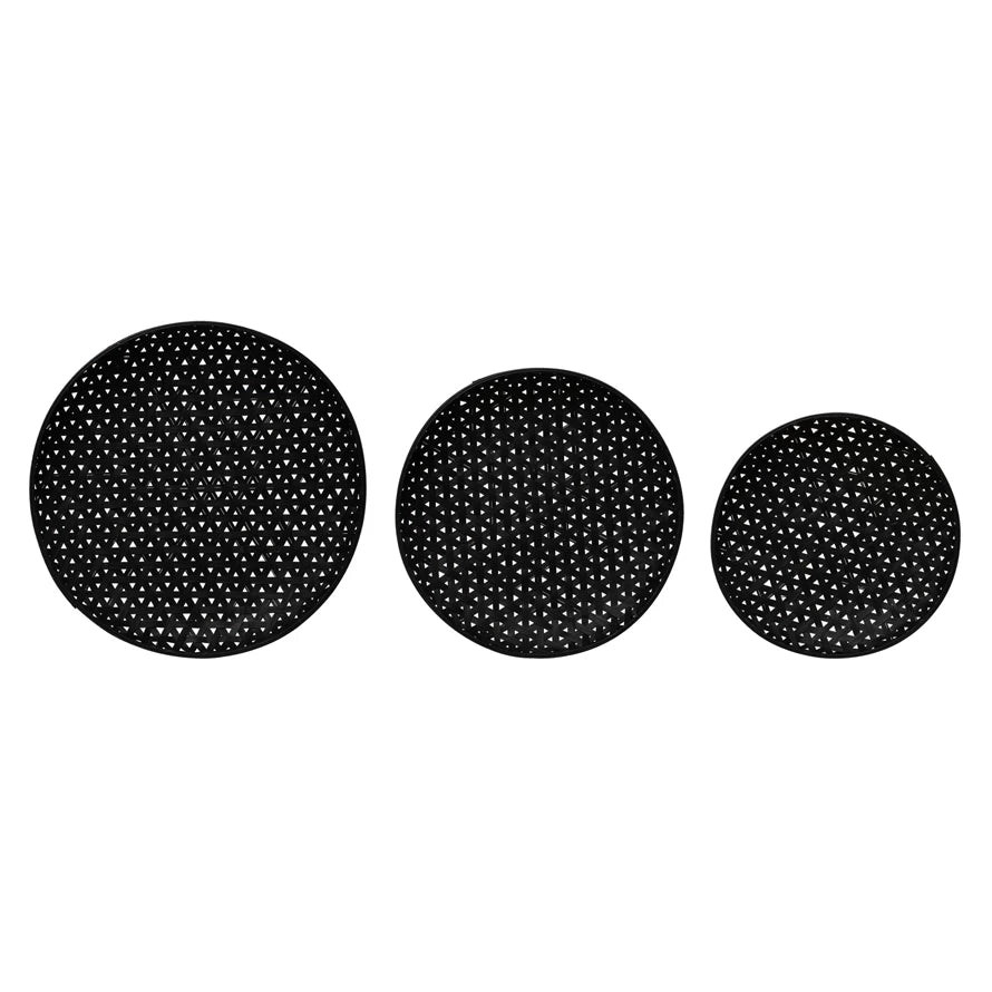 Black Bamboo Wall Baskets