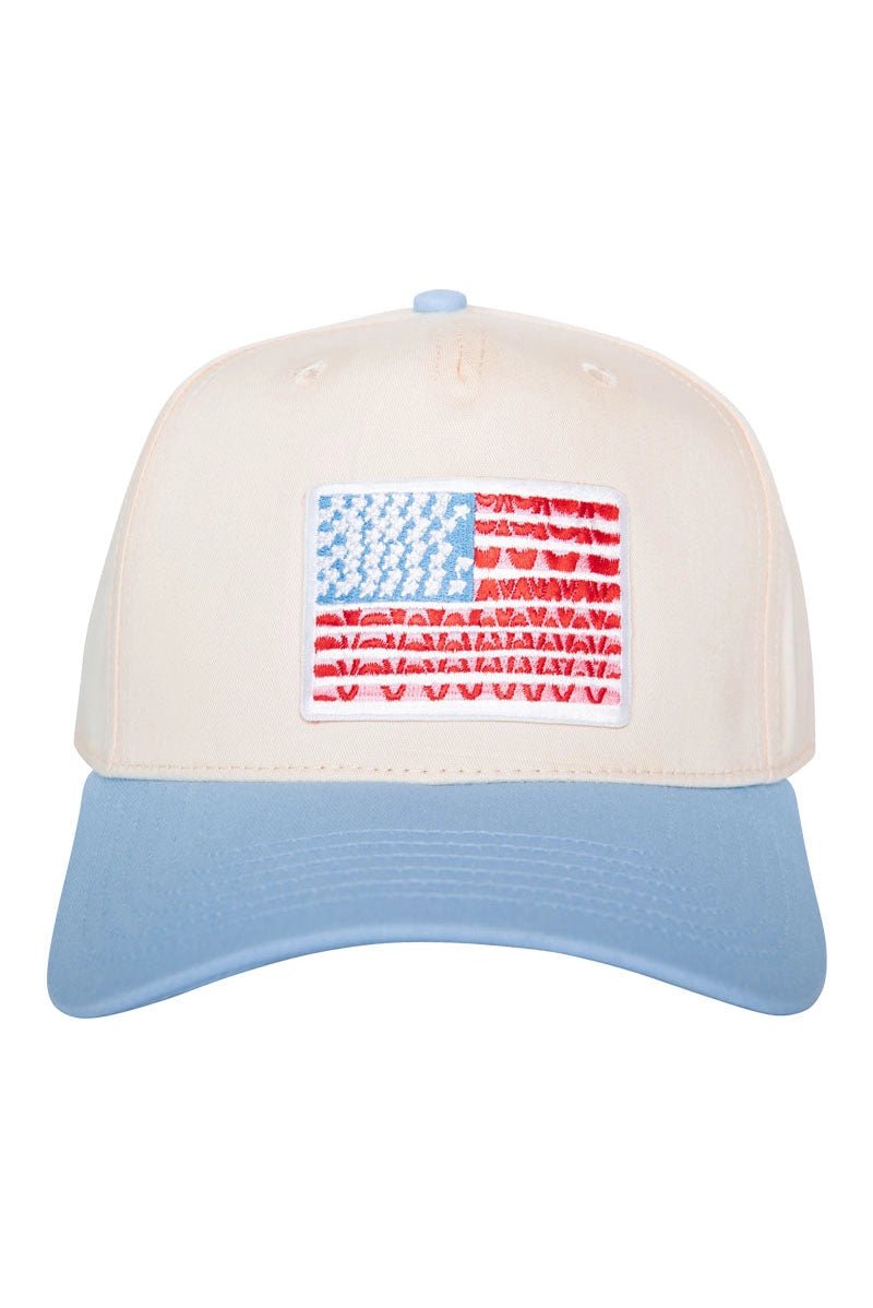 American Flag Two - Toned Fitted Hat - The Cozy Nest