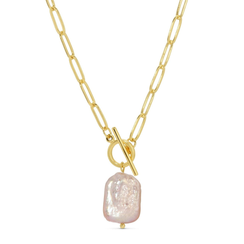 Baroque Pearl Toggle Necklace - The Cozy Nest