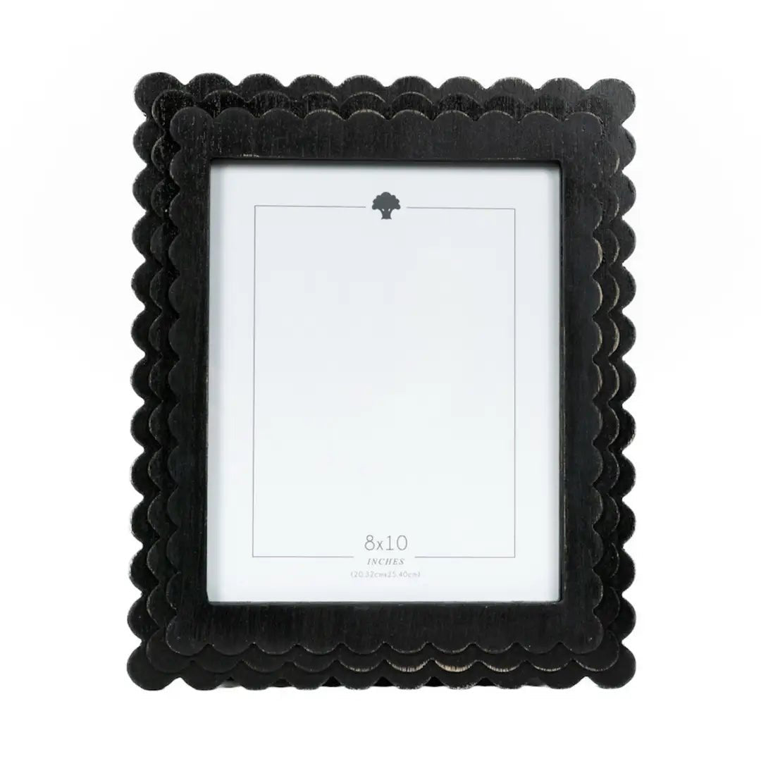 Black Scalloped Wood Frame 8x10 - The Cozy Nest