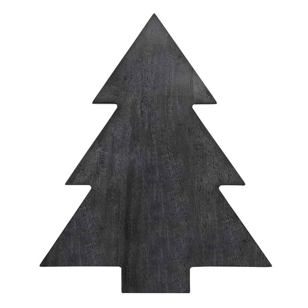 Black Tree Shaped Mango Wood Board - The Cozy Nest