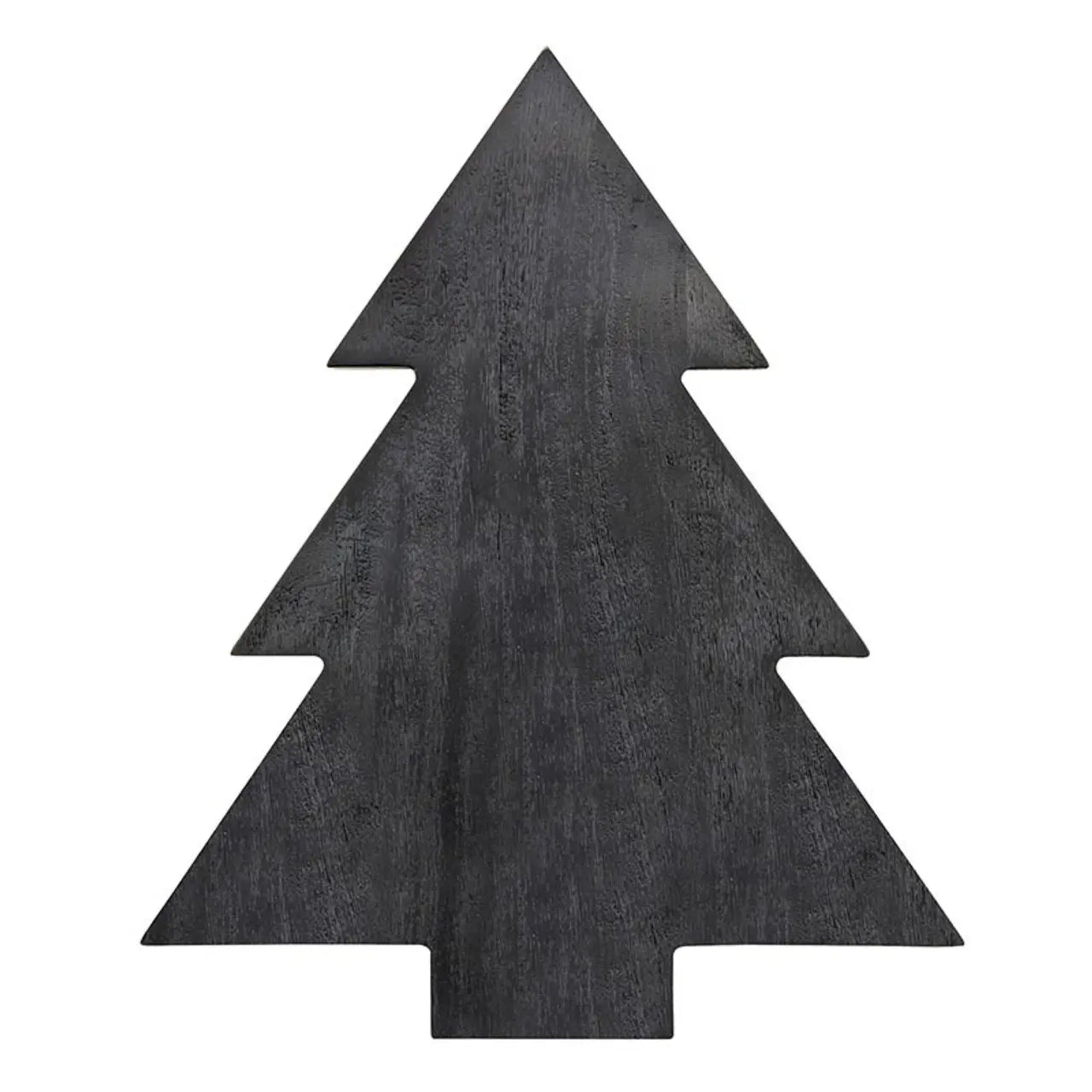 Black Tree Shaped Mango Wood Board - The Cozy Nest