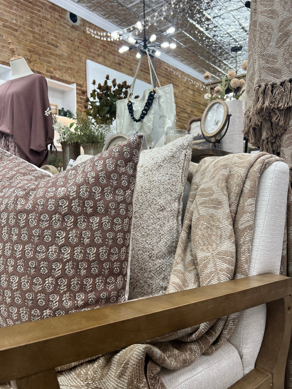 Block Print Pillow - The Cozy Nest