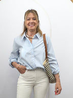 Blue Stripe Button Down - The Cozy Nest