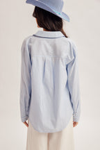 Blue Stripe Button Down - The Cozy Nest
