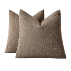 Boucle Pillow - Coffee - The Cozy Nest