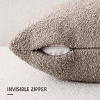 Boucle Pillow - Light Taupe - The Cozy Nest