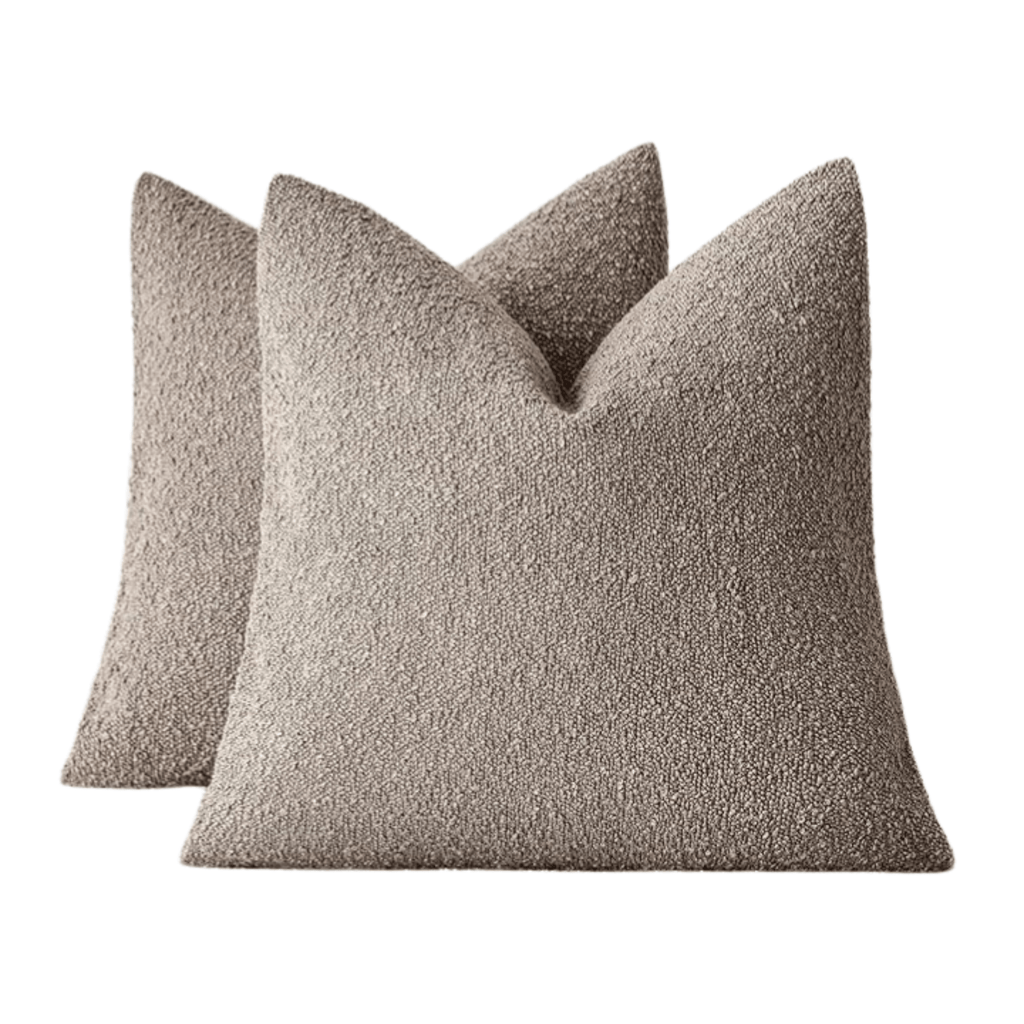 Boucle Pillow - Light Taupe - The Cozy Nest