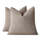 Boucle Pillow - Light Taupe - The Cozy Nest
