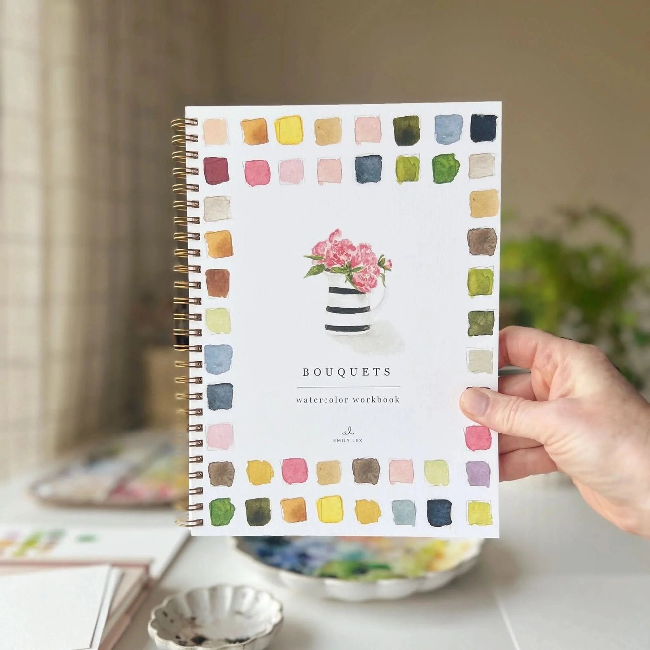 Bouquets Watercolor Workbook - The Cozy Nest